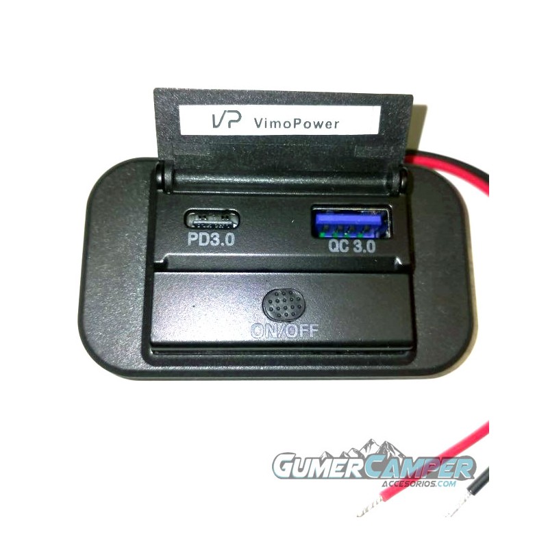 TOMA DE USB 3.0 / TIPO C CON TAPA