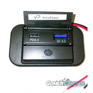 TOMA DE USB 3.0 / TIPO C CON TAPA