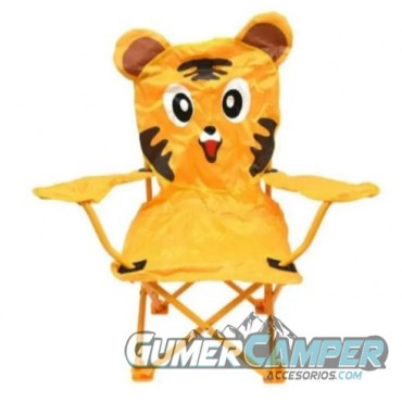 SILLA PLEGABLE INFANTIL TIGER AMARILLA