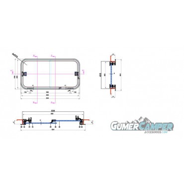 VENTANA CORREDERA CON VIDRIO DE SEGURIDAD (VARIAS MEDIDAS)