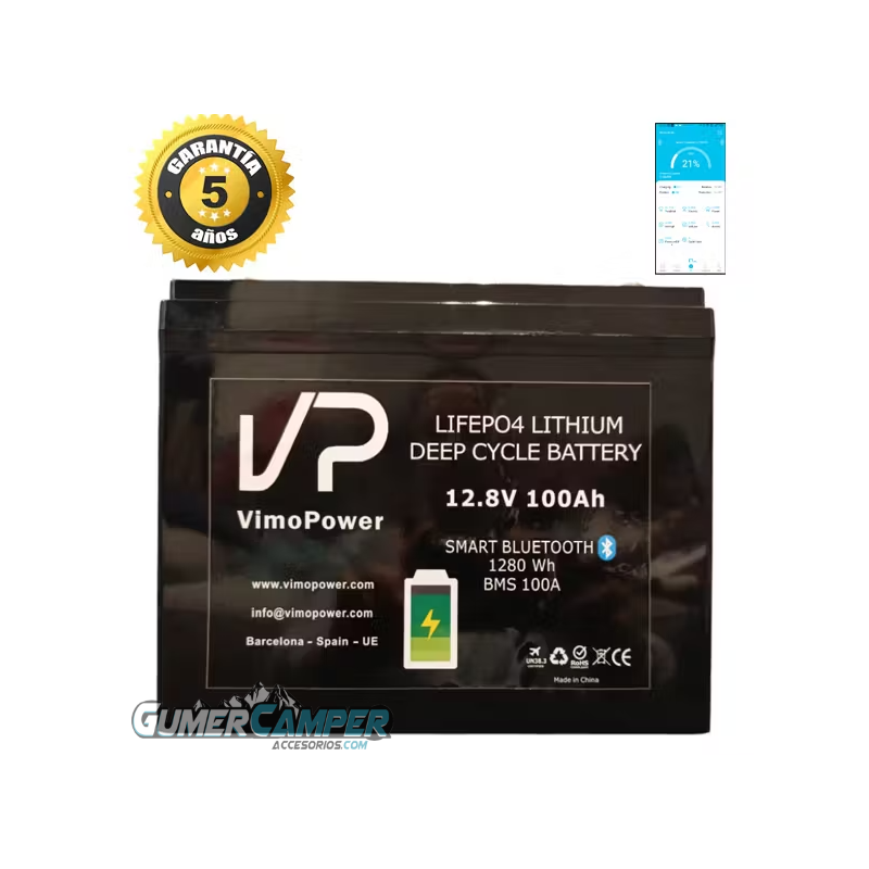 BATERIA LITIO 100Ah LIFEPO4 VIMOPOWER BATERIA LITIO 100Ah LIFEPO4 VIMOPOWER