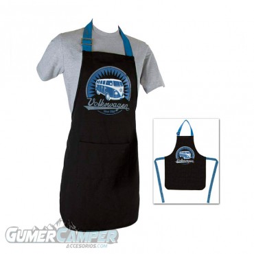 DELANTAL DE COCINA COLECCIÓN VW T1 NEGRO