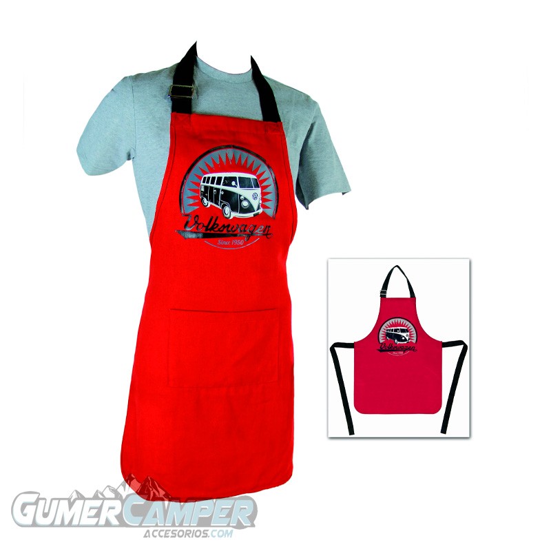 DELANTAL DE COCINA COLECCIÓN VW T1 ROJO DELANTAL DE COCINA COLECCIÓN VW T1 ROJO