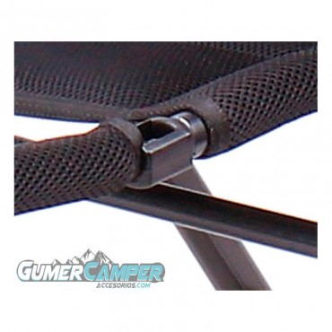 SILLA PLEGABLE MALAGA TAPIZADO NEGRO MALLA