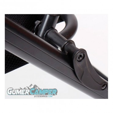 SILLA PLEGABLE MALAGA TAPIZADO NEGRO MALLA