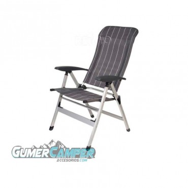 SILLA DE CAMPING COLIMA ANTRACITA Y BLANCO