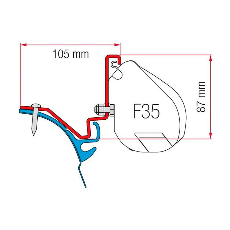 SOPORTES FIAMMA F35 PRO PARA VW T6 LR WESTFALIA KEPLER SOPORTES FIAMMA F35 PRO PARA VW T6 LR WESTFALIA KEPLER