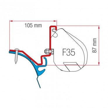 SOPORTES FIAMMA F35 PRO PARA VW T6 LR WESTFALIA KEPLER