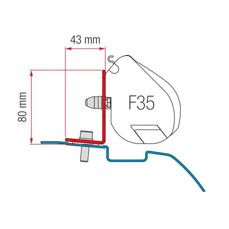 SOPORTES FIAMMA F35 PRO PARA NISSAN NV200 / EVALIA SOPORTES FIAMMA F35 PRO PARA NISSAN NV200 / EVALIA
