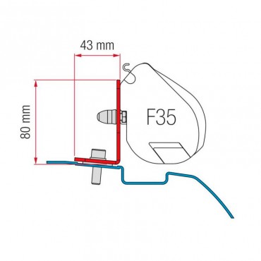 SOPORTES FIAMMA F35 PRO PARA NISSAN NV200 / EVALIA