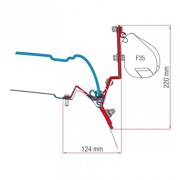 SOPORTES FIAMMA F35 PRO PARA MERCEDES CLASE V MARCO POLO