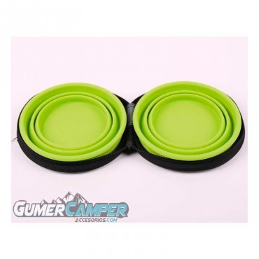 COMEDERO DE PERRO TWIN CON 2 TAZONES PLEGABLES