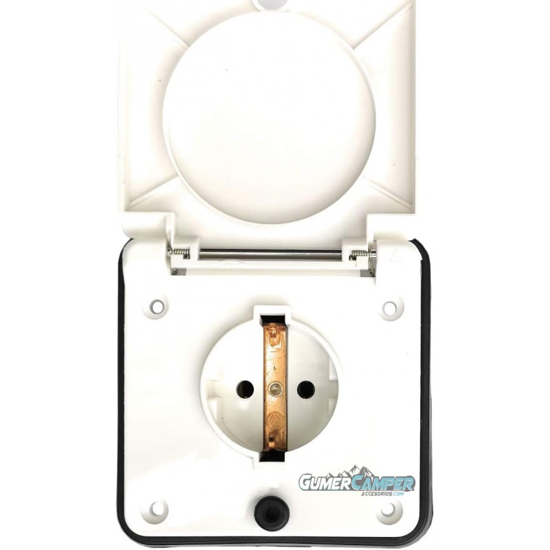 TOMA EXTERIOR BLANCA 230V CON TAPA TOMA EXTERIOR BLANCA 230V CON TAPA