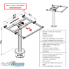 SOPORTE MESA 70CM CON GIRO Y DESPLAZAMIENTO
