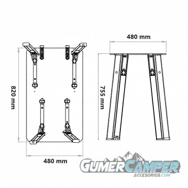 PANEL CON MESA PLEGABLE PUERTA CORREDERA VW T5 / T6