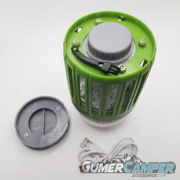 LAMPARA LED ANTIMOSQUITOS RECARGABLE CZ VERDE