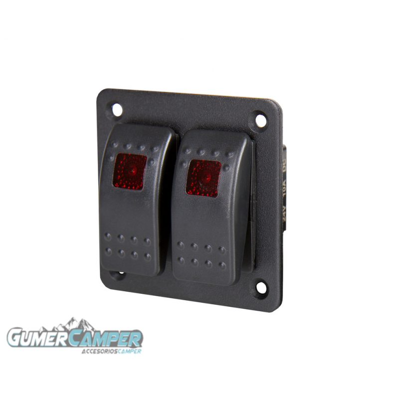 INTERRUPTOR EMPOTRADO DOBLE VIA