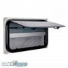 VENTANA ABATIBLE CAMPER CRISTAL DOBLE NEGRA
