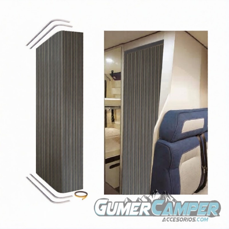 PUERTA DE PERSIANA PARA BAÑO COLOR MADERA