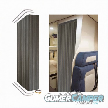 PUERTA DE PERSIANA PARA BAÑO COLOR MADERA