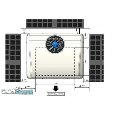 AIRE ACONDICIONADO DE TECHO MESTIC RTA 2000 12V INVERTER