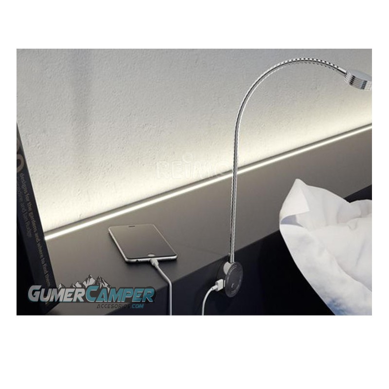 Lámpara De Pared De Cuello De Cisne LED - Aplique Ajustable Para Lectura En La Cama, Con Interruptor, 3W Blanco Cálido