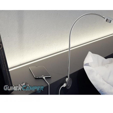 LAMPARA CUELLO DE CISNE LED CON PUERTO USB