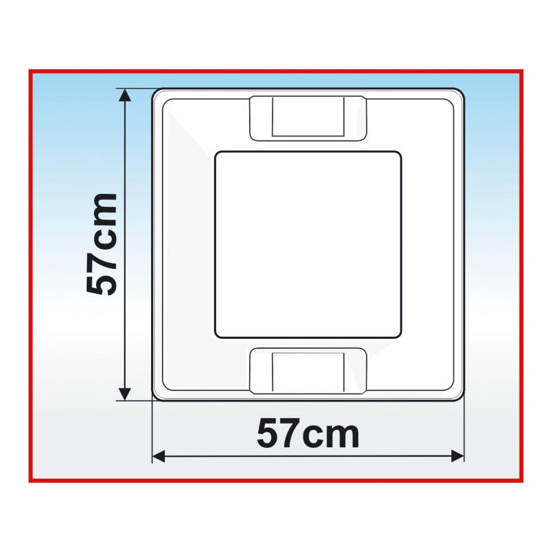 CLARABOYA 50X50 VENT BLANCA CON PERSIANA