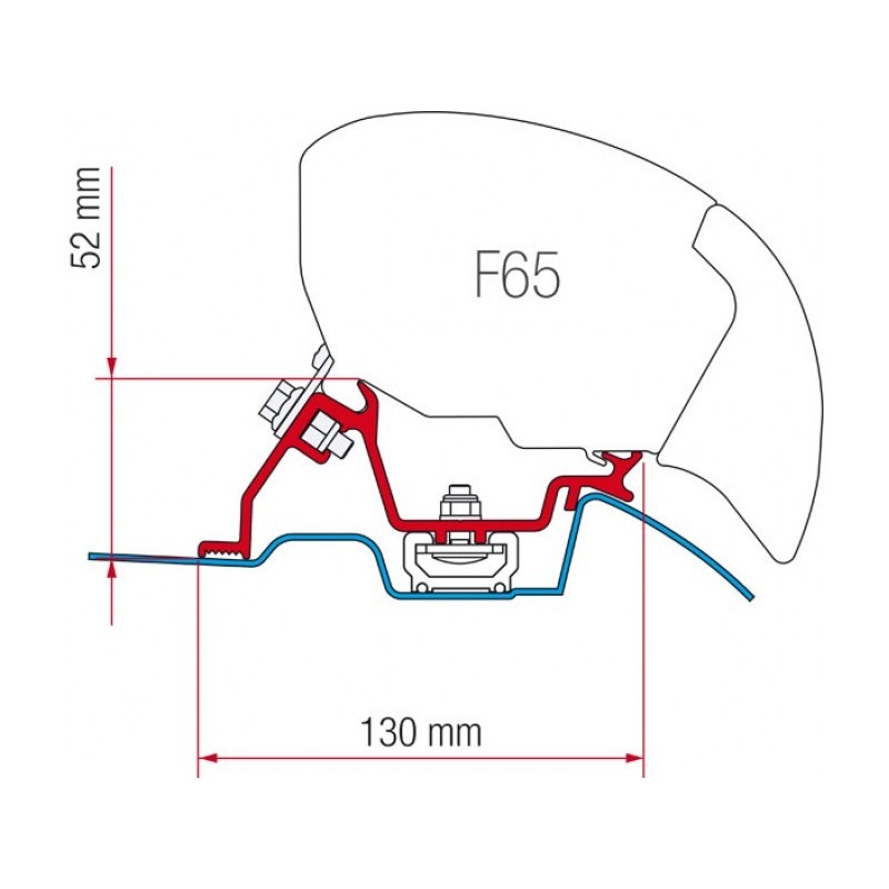 SOPORTES FIAMMA F65 Y F80 MERCEDES SPRINTER ROOF RAIL 06-UP