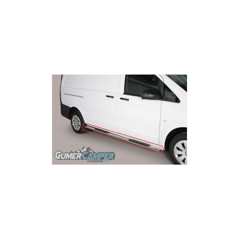 ESTRIBOS LATERALES TUBO INOX TIPO OVAL PARA VITO/VIANO ESTRIBOS LATERALES TUBO INOX TIPO OVAL PARA VITO/VIANO