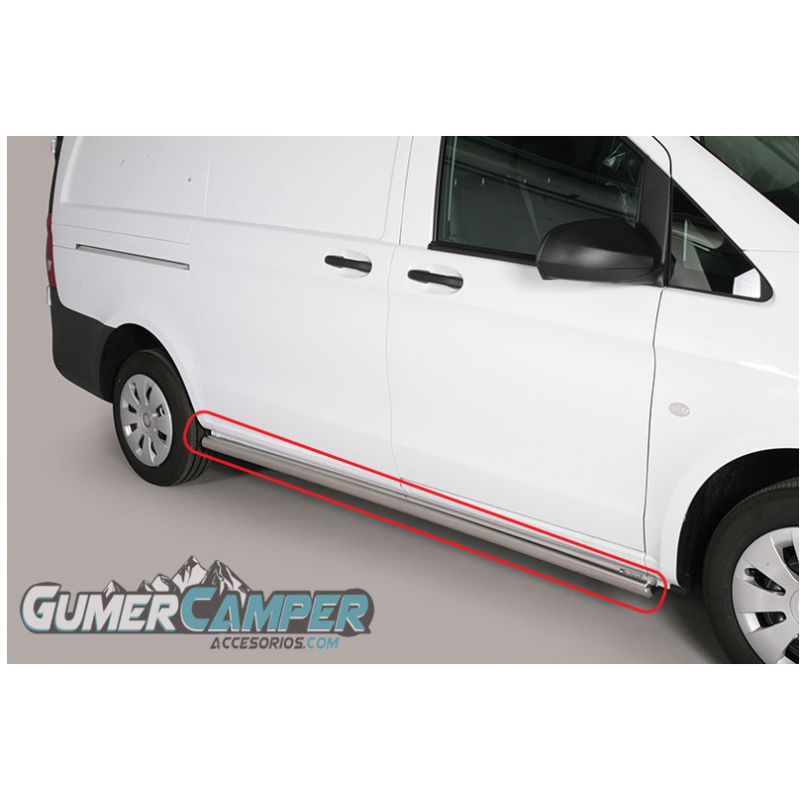 ESTRIBOS LATERALES TUBO INOX Ø63MM VITO/VIANO ESTRIBOS LATERALES TUBO INOX Ø63MM VITO/VIANO