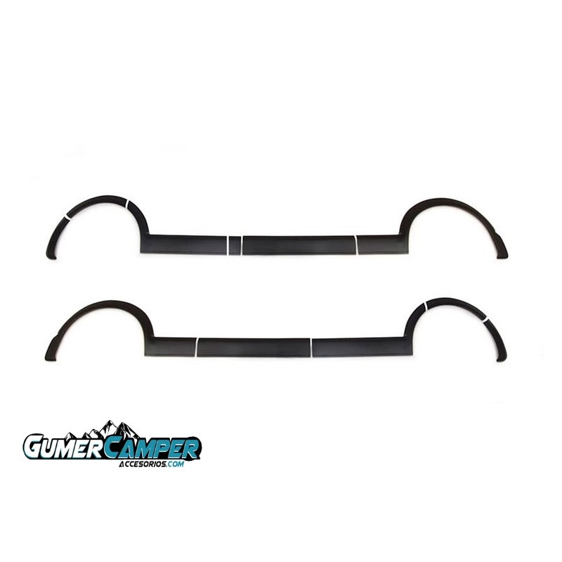 KIT DE ALETINES Y MOLDURAS ABS VW T6 2015-2019 (CORTA, PUERTA CORREDERA DERECHA) KIT DE ALETINES Y MOLDURAS ABS VW T6 2015-2019 (CORTA, PUERTA CORREDERA DERECHA)