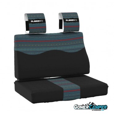 FUNDA ASIENTO DOBLE TRASERO CAMPER IMPERMEABLE GLASSY FIJI