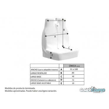 FUNDA ASIENTO DOBLE CAMPER IMPERMEABLE GLASSY NORDIC